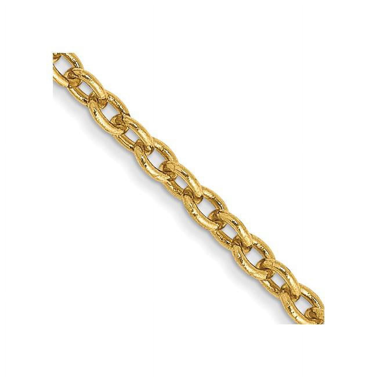 14k Yellow Gold Solid 3mm Handmade Regular Rope Chain Necklace 18 Inch Lobster Claw Jewelry Gifts for Women